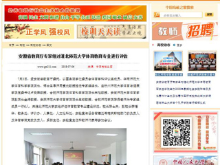 【中国高校之窗】安徽省教育厅专家组对beat365亚洲体育官方网站体育教育专业进行评估