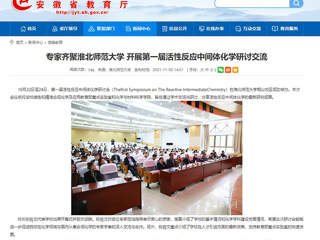 安徽教育网、《潇湘晨报》等媒体报道第一届活性反应中间体化学研讨会在beat365成功举办
