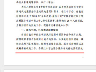 beat365“小雨滴”志愿服务支教社入选2024年安徽省高校红十字志愿服务项目